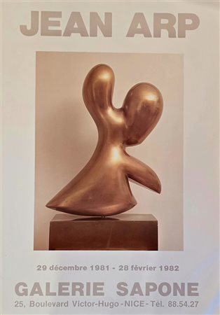 JEAN ARP, 63 X 44 cm, Manifesto litografico originale eseguito per la mostra...
