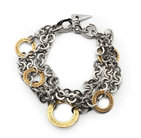 Pianegonda, bracciale in oro e argento Oro bianco 750/000, argento 925/000....