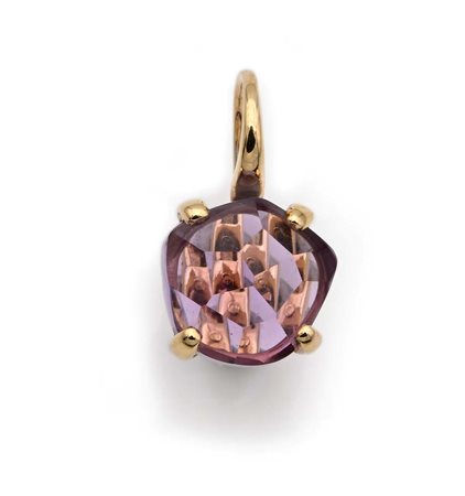 Pomellato, orecchino singolo in oro e ametista Oro rosa 750/000. Peso...