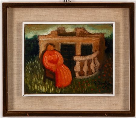 Gaetano Tranchino (Siracusa 1938)  - Figura e casa, 1965