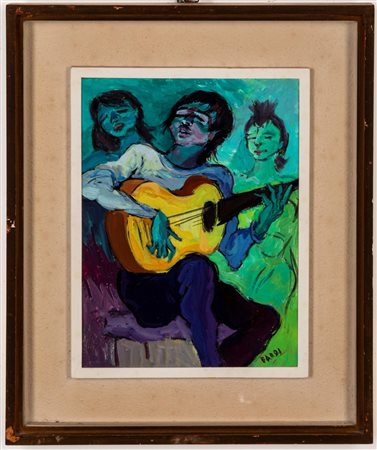 Simonetta Bardi (Roma 1928 - 2007)  - Figura con chitarra,  