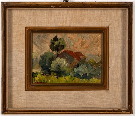 Costante Guaresi (Mantova 1896 - Milano 1959)  - Paesaggio padano, 1952