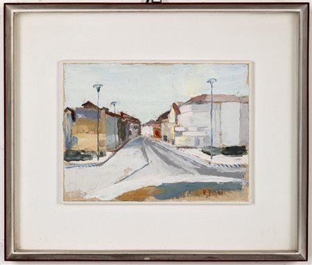 Rina Ferri (Campagnola Emilia 1924 - Reggio Emilia 2006)  - Nogara - Via della Stazione, 1965