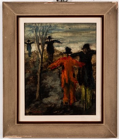 Giovanni Cenna (Mantova 1898 - ?)  - Gli spaventapasseri, 1951