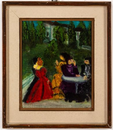 Linda Manzoni (Bergamo 1898 - ?)  - Conversazione, 1954