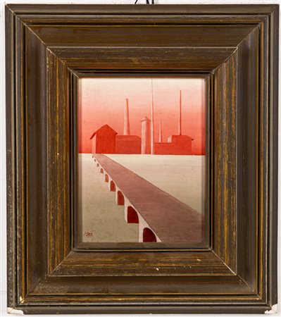 Franco Mantovani ( )  - Oltre il ponte, la fabbrica, 1969