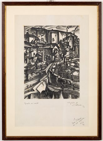 Aldo Patocchi (Basilea 1907 - Lugano 1986)  - Giornata di bucato, 1931