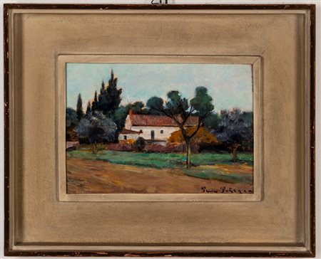 Primo Potenza (Venezia 1909 - 1983)  - Paesaggio marchigiano , 1951