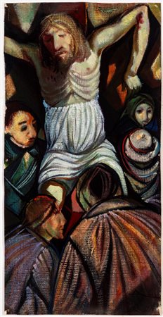 Giovanni Toffolo Anzil (Monaco di Baviera 1911 - Tarcento 2000)  - Crocifissione,  