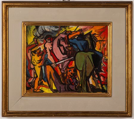 Dino Gambetti (Quistello 1907 - Genova 1988)  - Apocalisse primo giorno, 1950