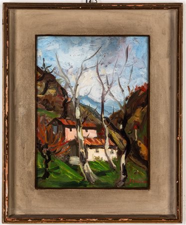 Alberto Caligiani (Grosseto 1894 - Firenze 1973)  - Paesaggio in collina,  