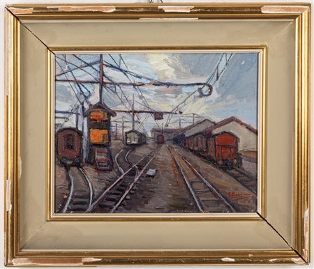 Giacomo Bergomi (Orzinuovi 1923 - 2024)  - Scalo ferroviario, 1956