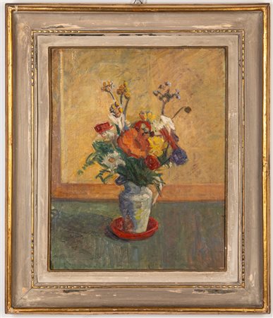 Giorgina Bertolucci Di Vecchio (San Ginese 1989 - Milano 1985)  - Vaso di fiori, 1958