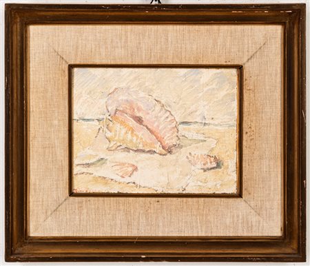 Tino Pelloni (Modena 1895 - Modena 1981)  - Conchiglie sulla spiaggia, 1952