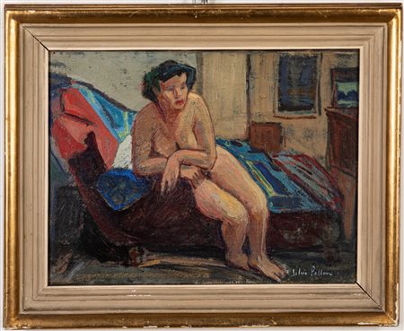 Silvio Polloni (Firenze 1888 - 1972)  - Bozzetto di figura seduta, 1951