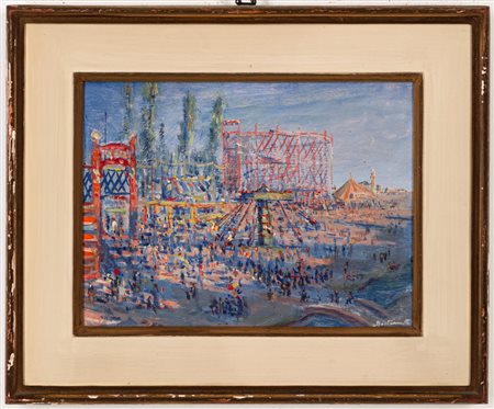Riccardo Bastianutto (Trieste 1906 - 1979)  - Parco dei divertimenti, 1951