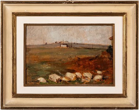 Gianfranco Manara (Casalmaggiore 1924 - Milano 1993)  - Pioggia su Ponte Seveso, 1955