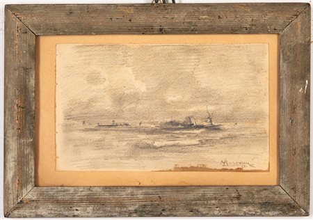 Pompeo Mariani (Monza 1857 - Bordighera 1927)  - Marina,  