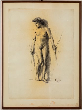 Giuseppe Palanti (Milano 1881 - 1946)  - Nudo femminile,  