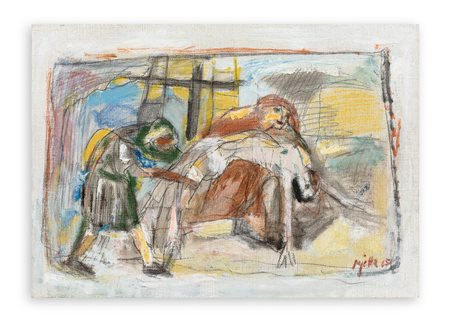 GUIDO PAJETTA (1898-1987) - Senza Titolo (Deposizione), 1965