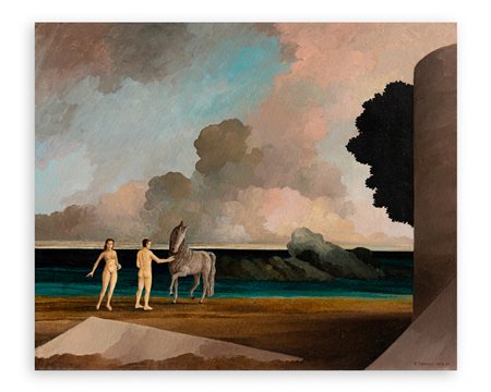 TOMASO TOMMASI (1955) - Due figure con cavallo - Architetture e mare, 1994-1995