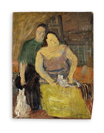 LEONARDO SPREAFICO (1907-1974) - Senza Titolo (Interno)