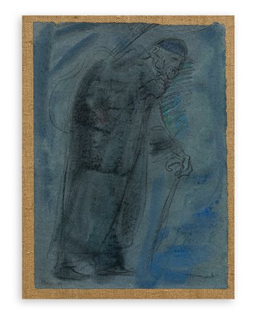 TRENTO LONGARETTI (1916-2017) - Vecchio con chitarra, 1979