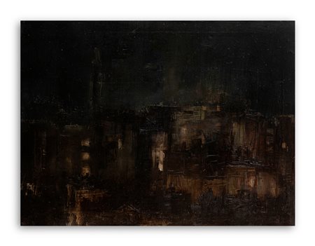 GIANCARLO CAZZANIGA (1930-2013) - Città di notte, 1958