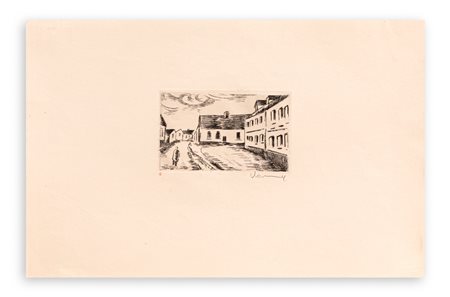 MAURICE DE VLAMINCK (1876-1958) - Aspect de la Grand Rue, 1927 circa