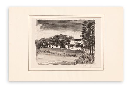 MAURICE DE VLAMINCK (1876-1958) - La Naze, le Village, 1926