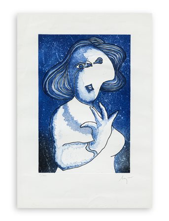 ENRICO BAJ (1924-2003) - Blue lady (Dama in blu), 1987
