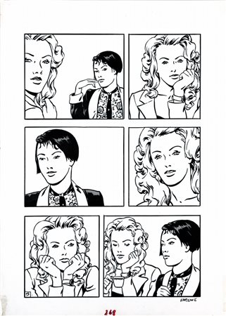 ITMatita china e retino su velina cm 29,6x42.Firmata in basso a destra. In...