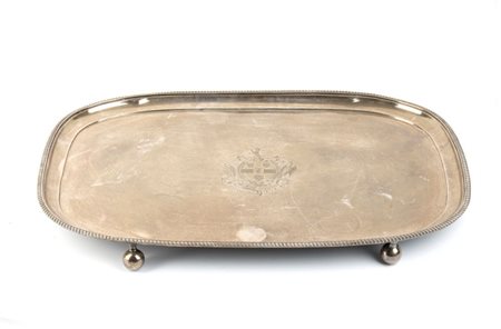 JOHN FOUNTAIN Vassoio georgiano inglese in argento - Londra, 1806-1807