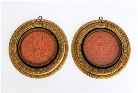  Coppia di sigilli imperiali - XVII secolo