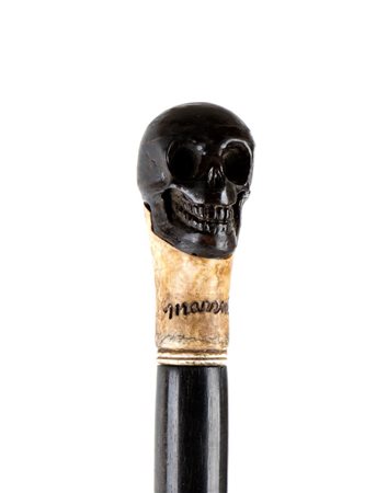  Bastone da passeggio con manico in avorio  - Inghilterra, XIX secolo