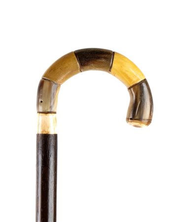  Bastone da passeggio in avorio e corno - Sud Italia, XIX secolo