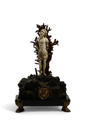  Scultura in avorio raffigurante San Sebastiano - Germania, XVII -XVIII secolo