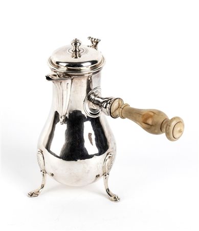 Bouty Louis-Joseph Caffettiera in argento e avorio - Parigi, 1786-1789