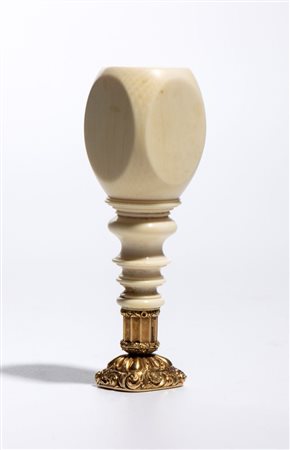  Sigillo per ceralacca, impugnatura in avorio - Francia, XIX secolo