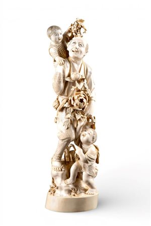  Okimono in avorio - Giappone, tardo periodo Edo, 1603-1868