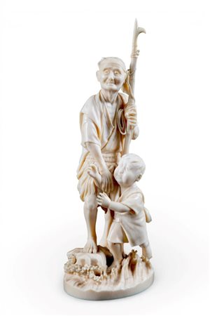  Okimono in avorio - Giappone, periodo Meiji, 1868-1912