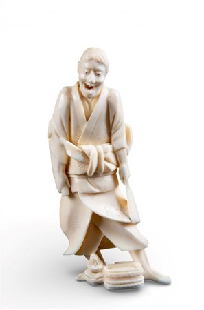  Okimono in avorio - Giappone, periodo Meiji, 1868-1912