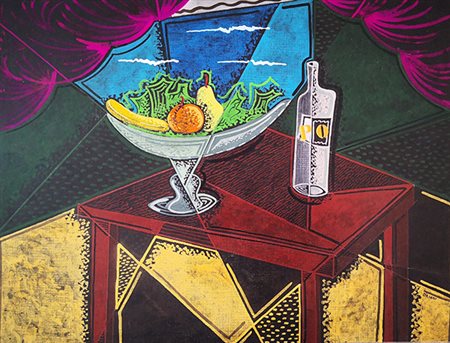 PIPPO ORIANI, "Natura morta sul tavolo" , 1965/70