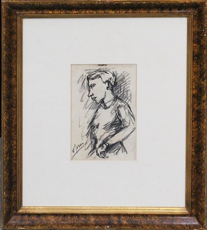 OTTONE ROSAI, "Figura di profilo", 1938