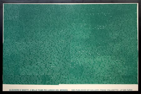 Alighiero Boetti, I mille fiumi pià lunghi del mondo, 1983
