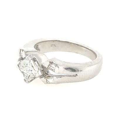 ANELLO IN ORO BIANCO 18K 8.03 GR CON DIAMANTE E BRILLANTI - RNG30406