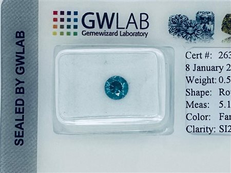 DIAMANTE NATURALE FANCY VIVID BLU* 0,51 CT – C40207-31-3