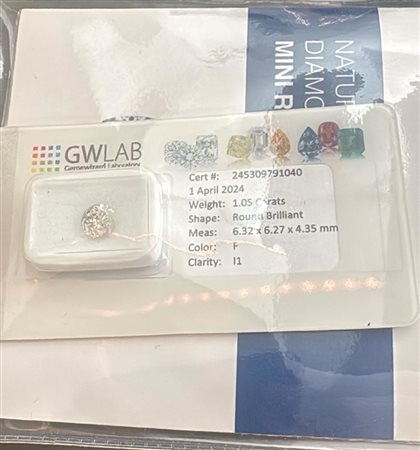 DIAMANTE NATURALE 1.05 CARATI