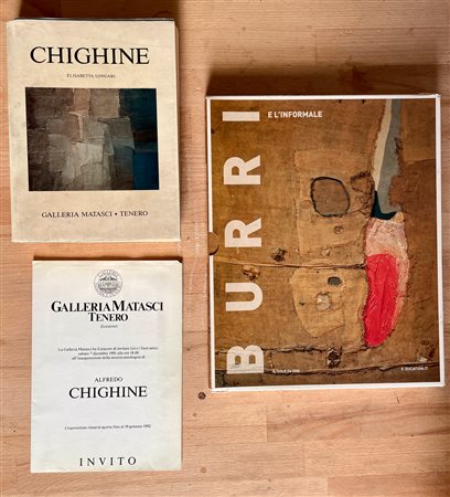 ALBERTO BURRI E ALFREDO CHIGHINE - Lotto unico di 2 cataloghi