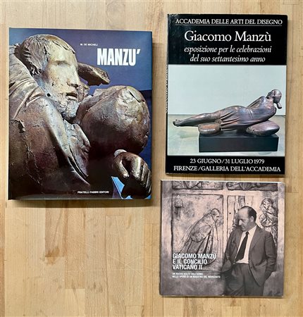 GIACOMO MANZÙ - Lotto unico di 3 cataloghi